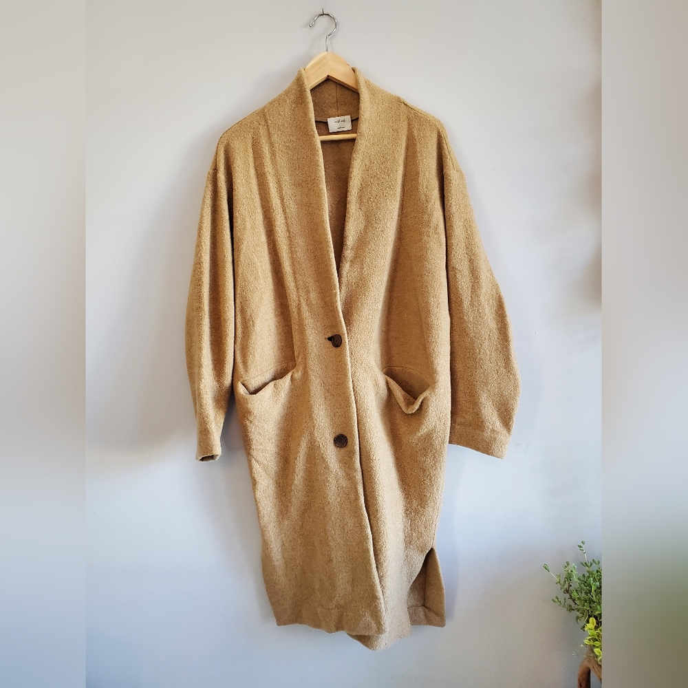 aritzia wilfred 100% merino wool cardigan, size large GUC -some wear underarms - Picture 1 of 14